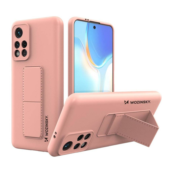 Wozinsky Kickstand Case rugalmas szilikon állvány burkolat Xiaomi Telefontok 10 rózsaszín