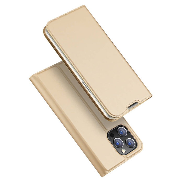 Dux Ducis Skin Pro Holster Flip Cover per iPhone 14 Pro oro