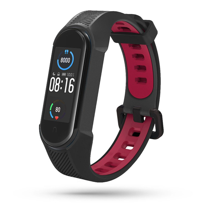 Strap TECH-PROTECT Xiaomi Mi Smart Band 5/6 Armour Black/Red 