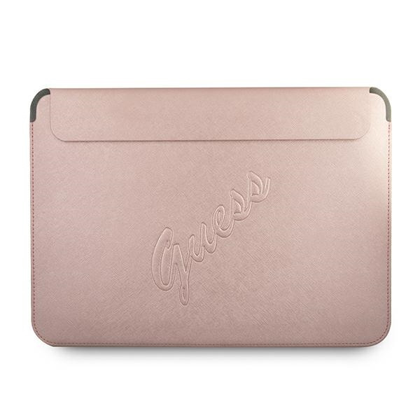 Coque GUESS Laptop Tablet 13 Sleeve Saffiano Script Pink Case