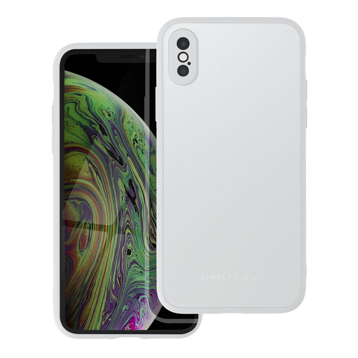 Roar Gehäuse MATTE Glas Case - für iPhone XS Stahl