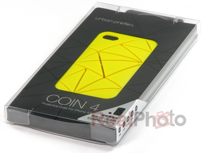 Cover iPhone 4 4S URBAN PREFER Coin 4 Giallo