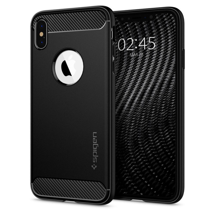 SPIGEN Rugged Armor Apple Iphone X Xs Matte Schwarz Hülle