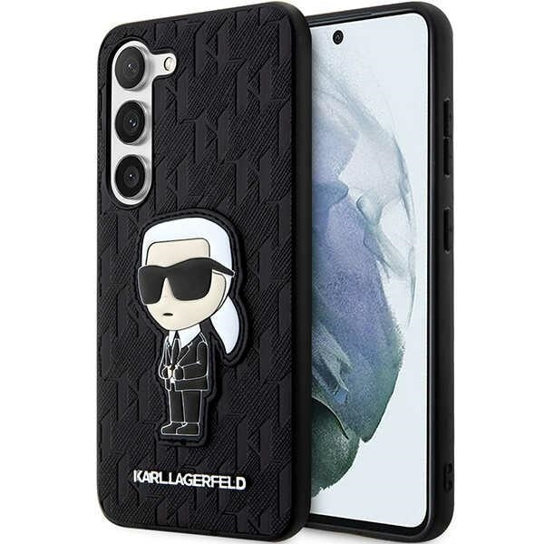 Case Karl Lagerfeld KLHCS23MSAKLHKPK S23 Plus S916 hardcase black/black Saffiano Monogram Ikonik Case