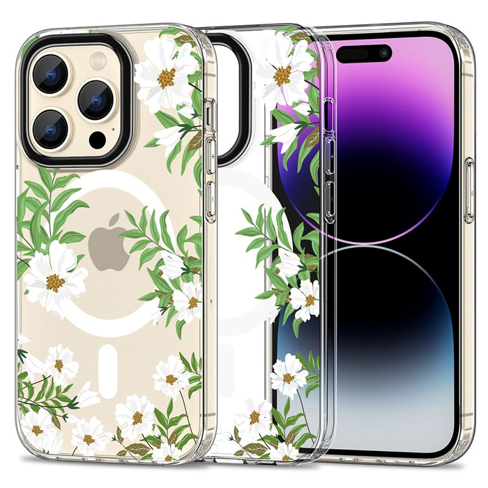 Case Tech-protect Magmood MagSafe iPhone 15 Pro Max Spring Daisy Case