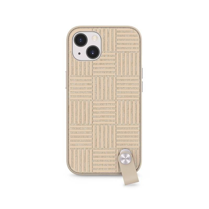 Case MOSHI iPhone 13 Altra - with detachable leash (anti-bacterial NanoShield™) (Sahara Beige)