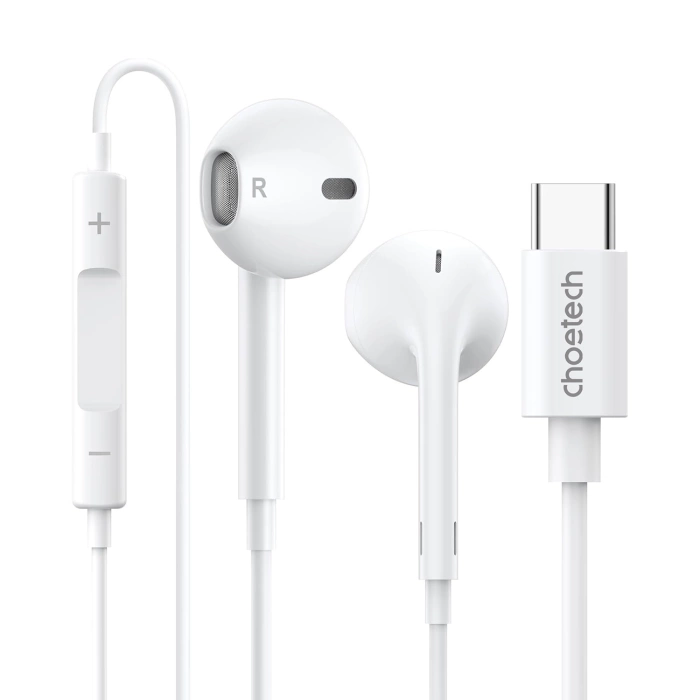 Choetech USB-C 1,2 m In-Ear-Kopfhörer – Weiß