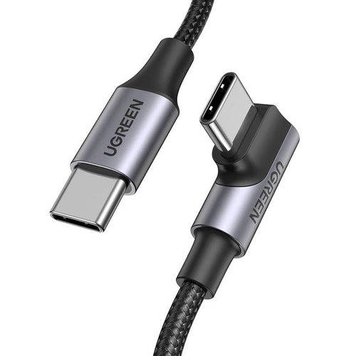 Câble USB-C vers USB-C, coudé UGREEN US334 5A, PD 100W, 1m (noir)