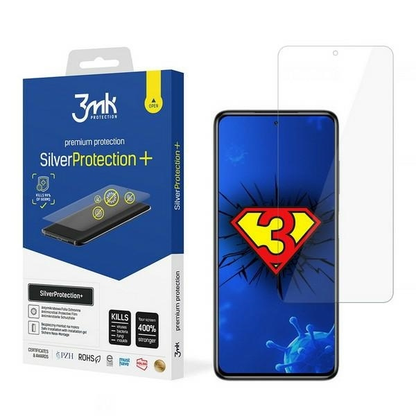 Screen Protector Antimicrobial 3mk Xiaomi POCO X3 Silver Protect Wet Mounted