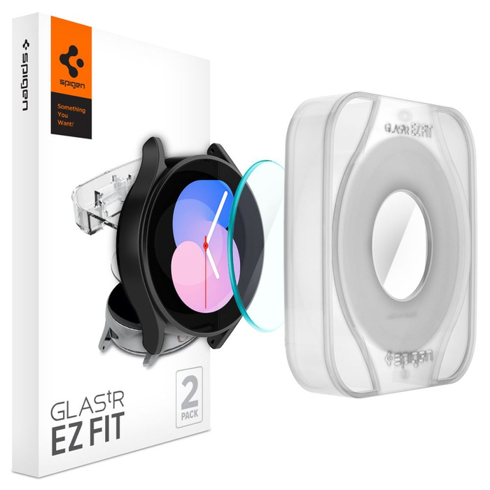 Verre trempé Spigen GLAS.TR "EZ-FIT" (EN ANGLAIS) 2-PACK GALAXY WATCH 4 / 5 (40 MM)