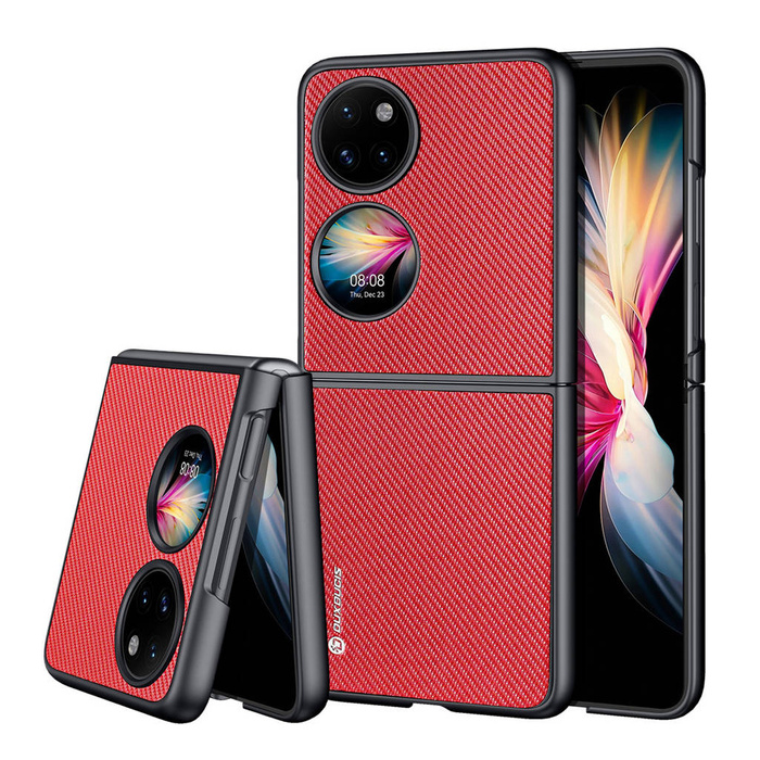 Dux Ducis Fino está fabricada en material nylon Huawei P50 Pocket rojo