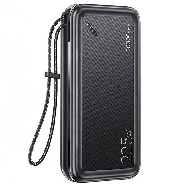 USAMS Powerbank PB60 20000mAh 22.5W 2xQC3.0+PD Fast Charge black/black 20KCD16801 (US-CD168)