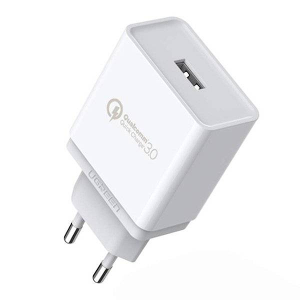 Ugreen CD122 Charge Rapide 3.0 Charge Rapide 3.0 18W 3A USB Chargeur Mural Blanc (10133)