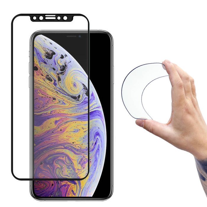 Wozinsky Full Cover Flexi Nano glass filmové tvrzené sklo s rámečkem pro iPhone 13 mini transparentní