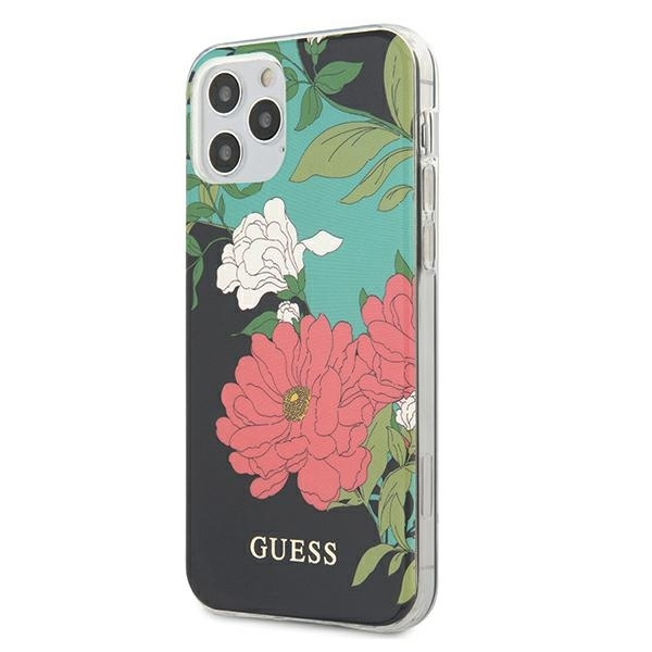 Etui GUESS Apple iPhone 12 12 Pro 6,1 N°1 Flower Collection GUHCP12MIMLFL01 Czarny Case