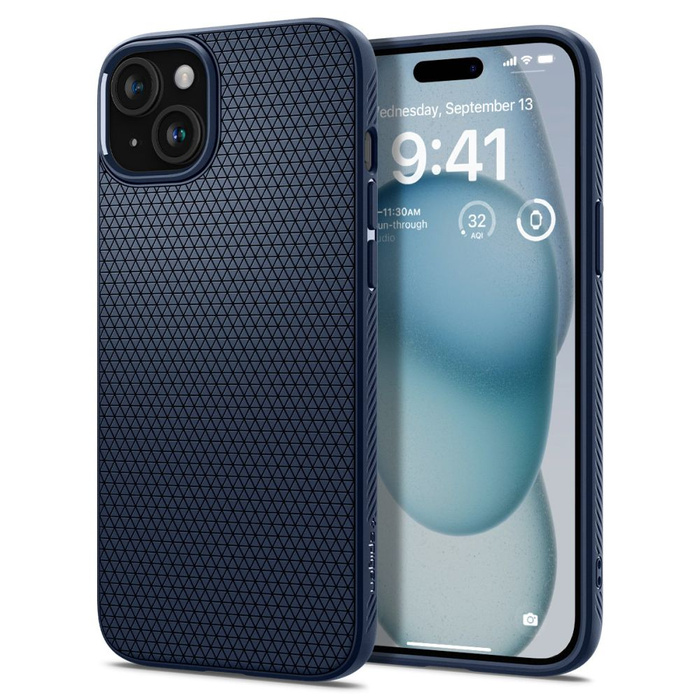 Case Spigen Liquid Air iPhone 15 Navy Blue Case