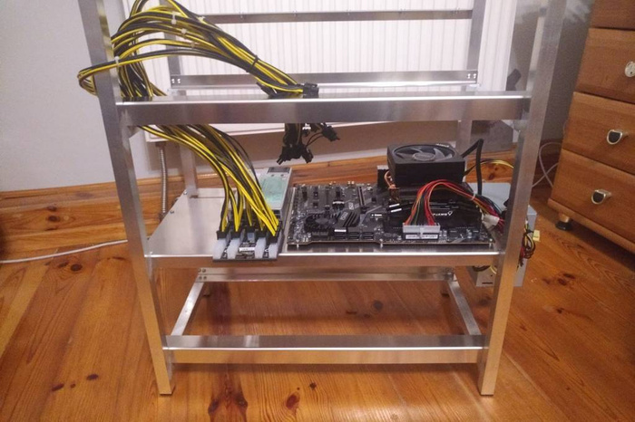 Cryptocurrency Excavator Base Rack Housing Power Supply Ethereum Kit