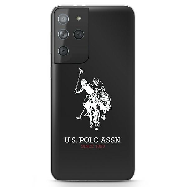 Case US POLO Samsung Galaxy S21 Ultra G998 Shiny Big Logo USHCS21LTPUHRBK Black Case