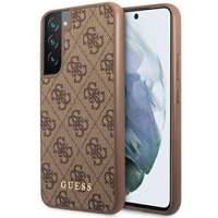 Obal Guess GUHCS23SG4GFBR S23 S911 brown/brown hard case 4G Metal Gold Logo Case