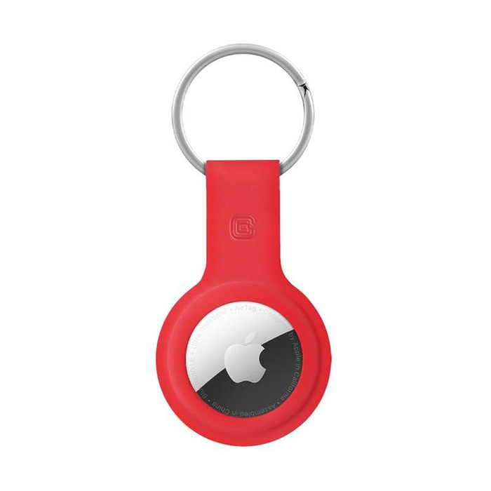 CRONG Apple AirTag Silicone Case with Key Ring (red)