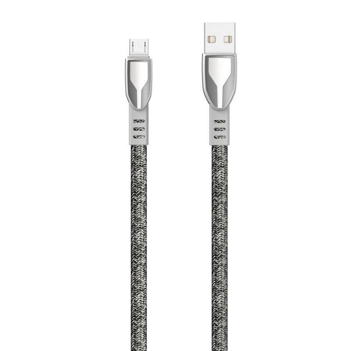 Dudao kabel opletené USB - micro USB 5 A 1 m šedá (L3PROM šedá)