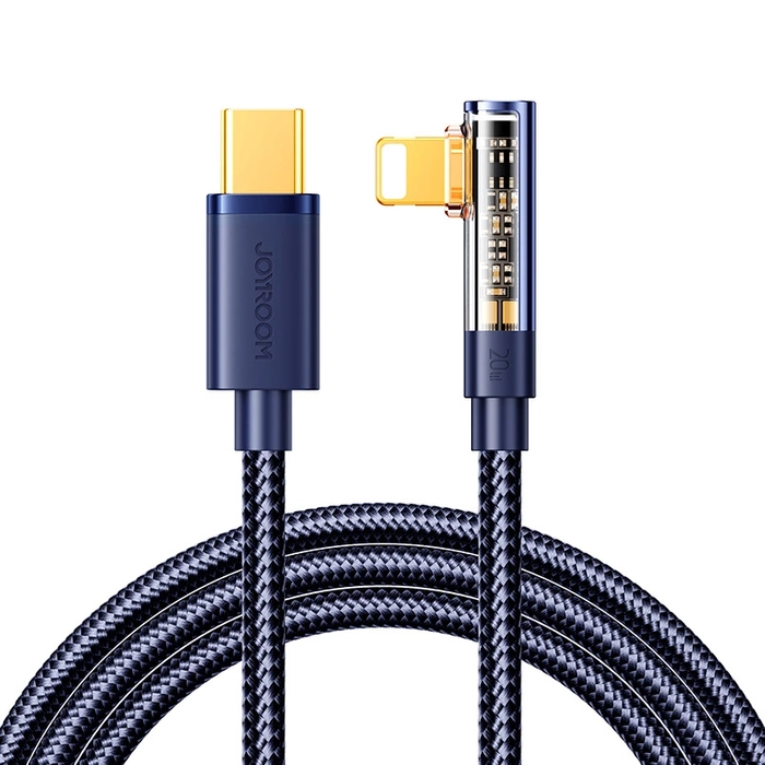 Joyroom S-CL020A6 Lightning -Kabel abgewinkelt – USB-C-Schnellladung und -Übertragung 20 W 1,2 m – Blau