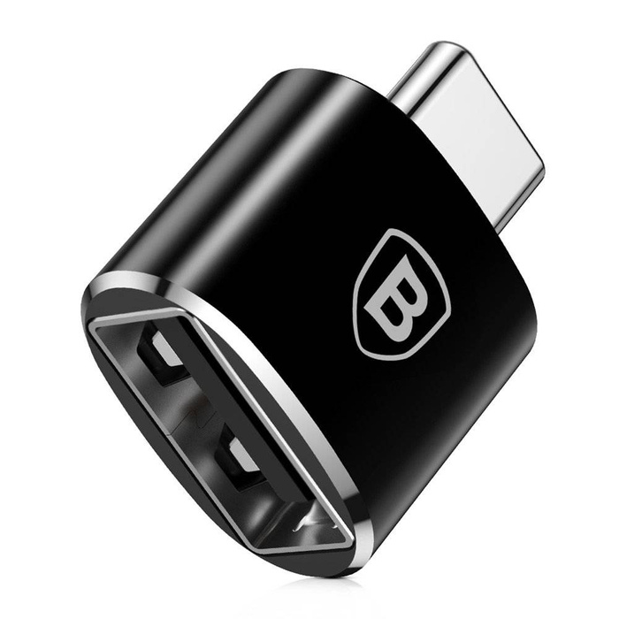 Baseus adaptér USB na USB typ C OTG adaptér černý (CATOTG-01)