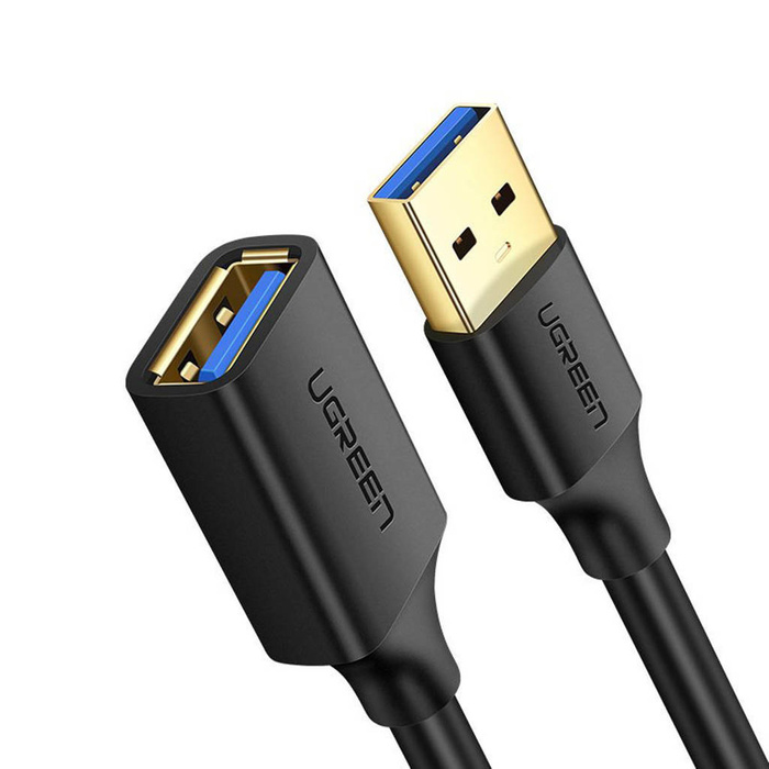 Ugreen kabel Prodlužovací kabel USB-A (samec) - USB-A (samice) USB 3.0 5Gb/s 0,5 m černý (US129)