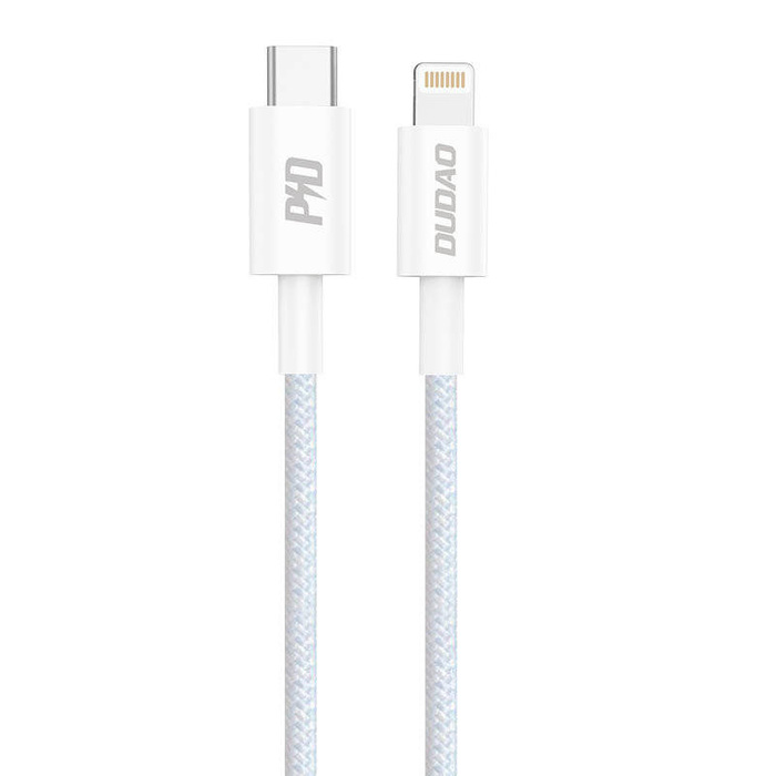 Dudao L6E kabel USB Type C - Lightning PD 20W bílá (L6E)