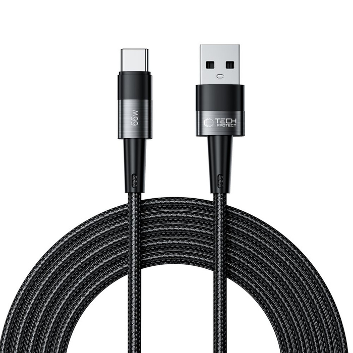 KABEL TECH-PROTECT ULTRABOOST TYPE-C 66W/6A 300CM ŠEDÝ