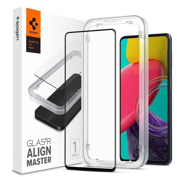 Spigen ALM GLAS FC GALAXY M53 5G Tempered Glass SCHWARZ