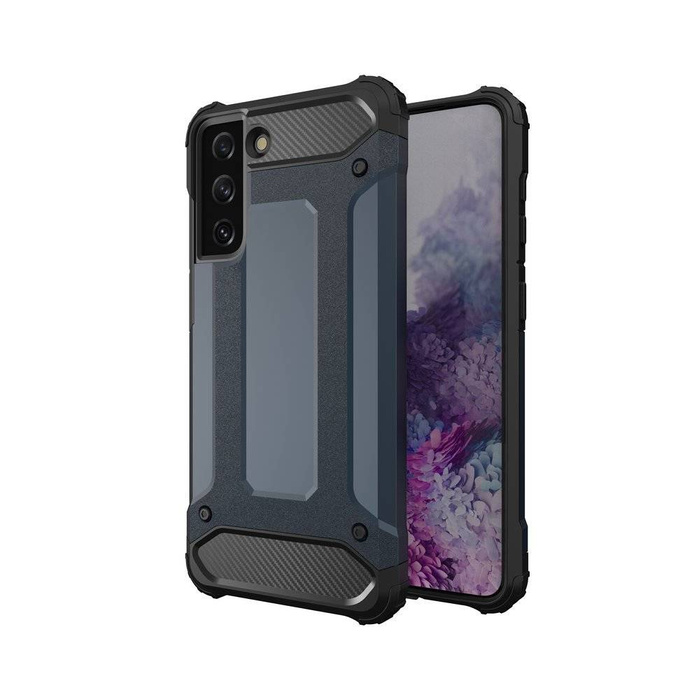 Hybrid Armor robuste TPU/PC Panzer Handyhülle Hard Case für Samsung Galaxy S21+ 5G (S21 Plus 5G) blau