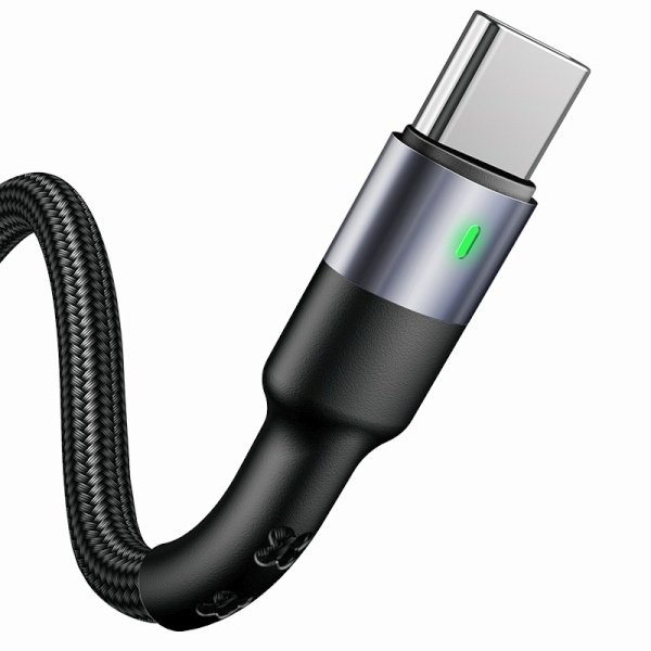 Kabel Opletený USAMS USB-C 3A s rychlým nabíjením 1m černý