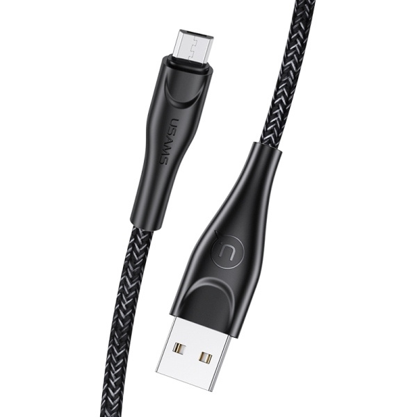 Cable Braided USAMS MicroUSB 2A 1m Black