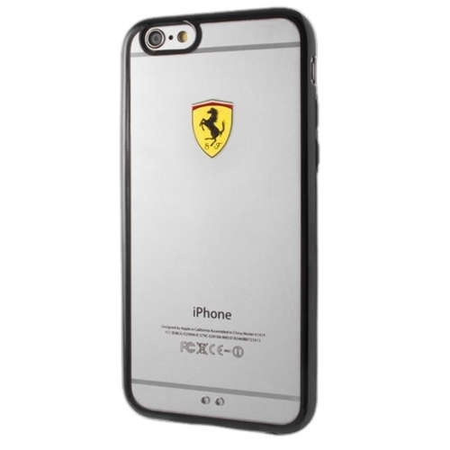 Pouzdro FERRARI Samsung Galaxy S7 průhledné černé pouzdro