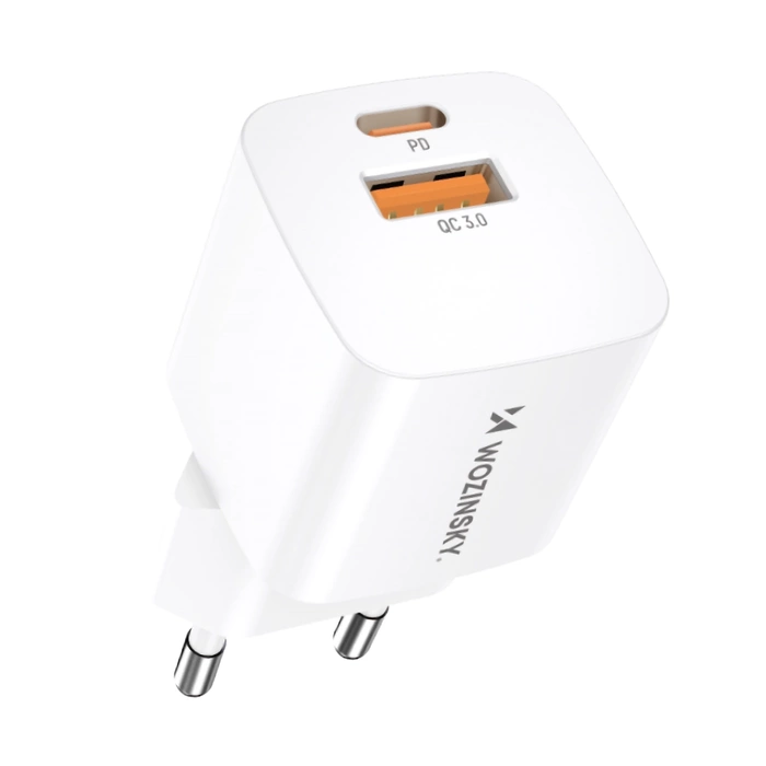 Wozinsky CMWCW 20W USB-C / USB-A nástěnná nabíječka - bílá