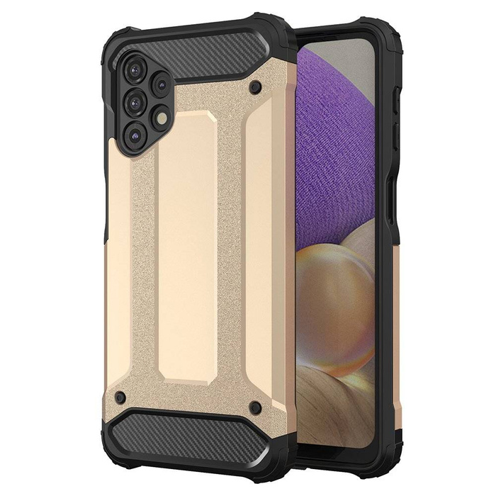 Hybrid Armor Case Tough Rugged Cover for Samsung Galaxy A32 4G golden