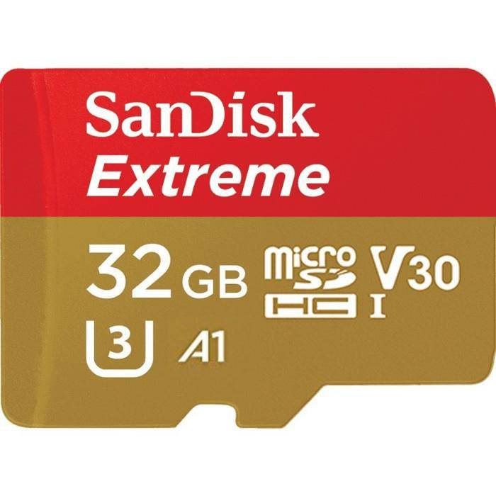 Paměťová karta SanDisk 32GB microSDHC Extreme 100/60MB/s UHS-1 GoPro + adaptér