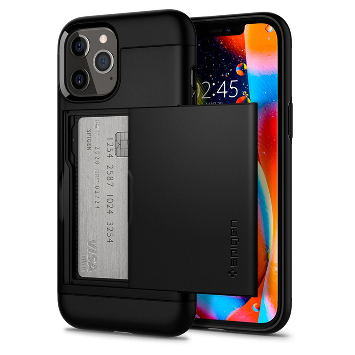 Pouzdro SPIGEN Slim Armor Cs iPhone 12 12 Pro Black Black Case