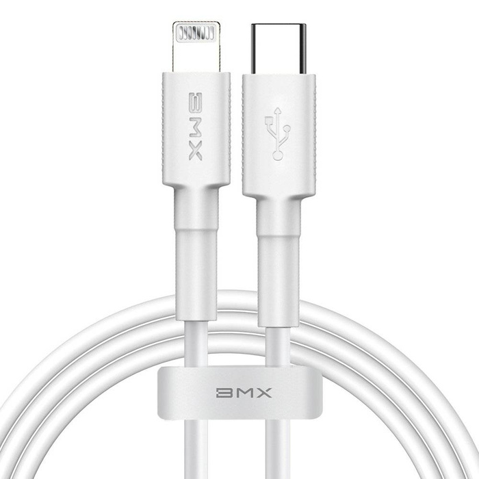 Baseus BMX MFI Mini Cable Durable Wire USB Type C PD 18W / Lightning 1.2m white (CATLSW-A02)