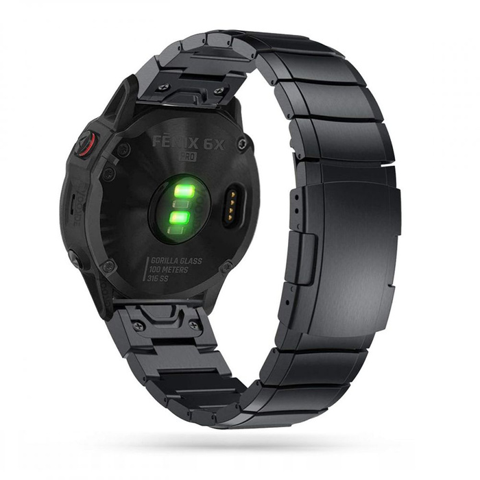 Řemínek TECH-PROTECT Steelband Garmin Fenix 3/5 X/3 Hr/5X Plus (26 mm) černý