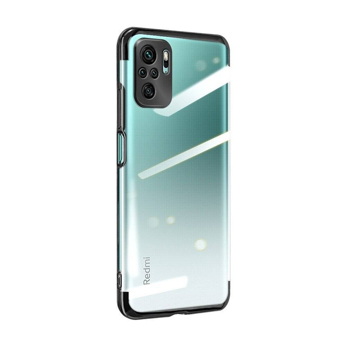 Čirá barva case gelový kryt pouzdro s kovovým rámečkem Xiaomi Redmi Note 10 5G / Poco M3 Pro černý