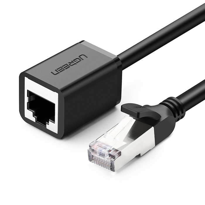 Ugreen prodlužovací kabel Ethernet RJ45 Cat 6 FTP 1000 Mb/s 0,5 m černý (NW112 11278)