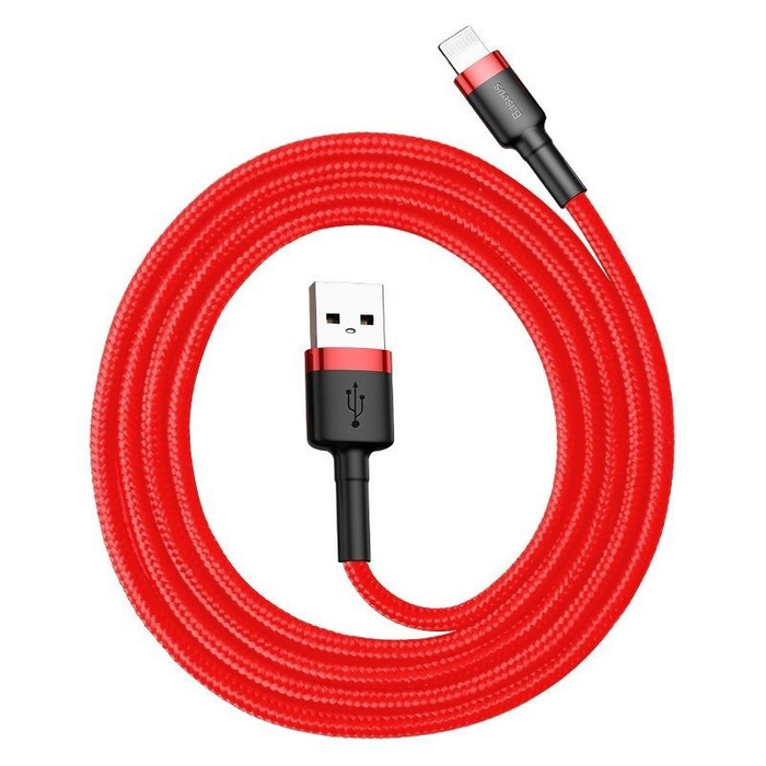 Câble Baseus Lightning USB Cafule 2.4A 1m rouge