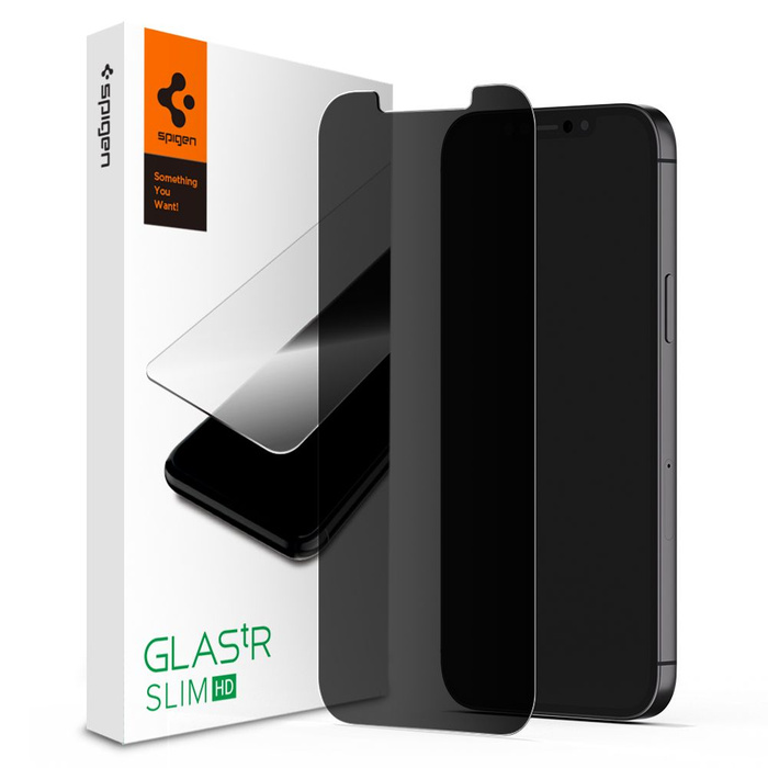 Tempered Glass Spigen iPhone 12 / 12 Pro Glass.tr Privacy