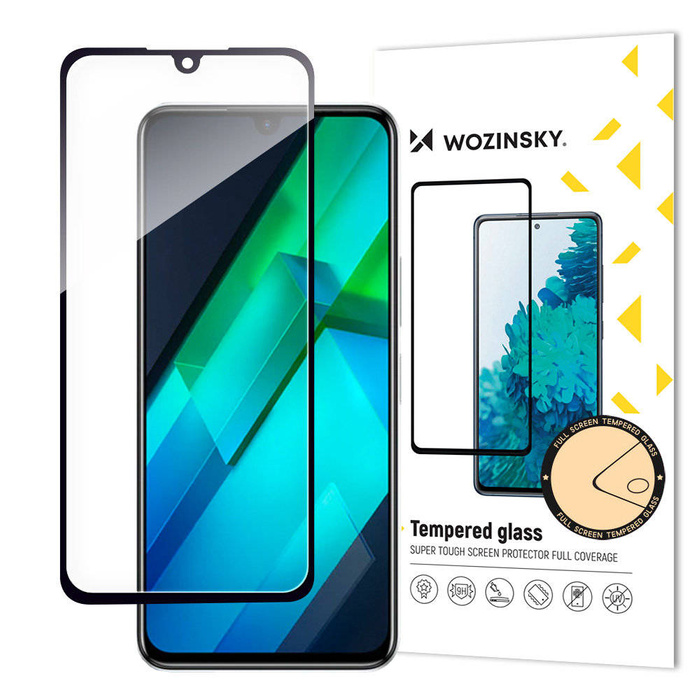 Wozinsky Full Glue Tempered Glass Infinix Note 12 G96 Protecteur d&#39;écran complet Noir (compatible avec les étuis)