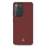 Case MERCEDES Samsung Galaxy S21 Ultra Silicone Line MEHCS21LSILRE Red Hardcase