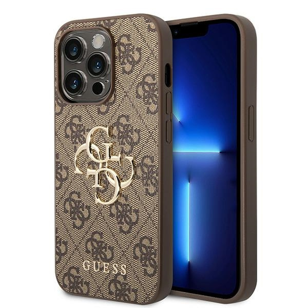 Hülle Guess GUHCP15L4GMGBR iPhone 15 Pro 6.1" braun/braun hartcase 4G Big Metal Logo Case