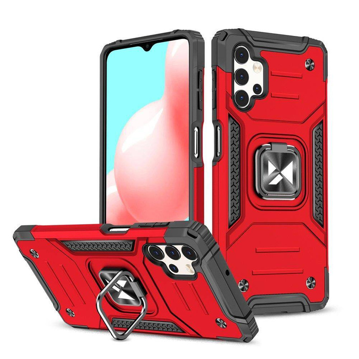 Wozinsky Ring Armor blindé hybride coque couverture + magnetic support Samsung Galaxy A73 rouge