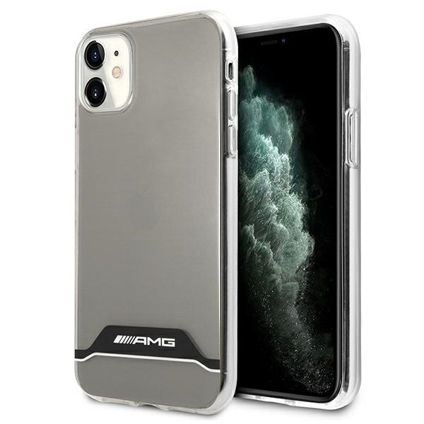 AMG AMHCN61TCBW iPhone 11 6.1" clear/transparent hardcase Electroplate Black&amp;White